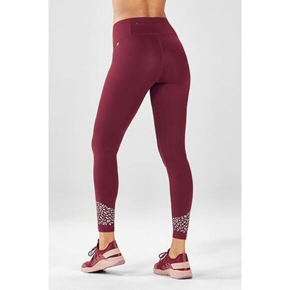 Fabletics Salar Reflective Powerlite 7/8 Womens Athletic Leggings Sz M in Black - Picture 2 of 10